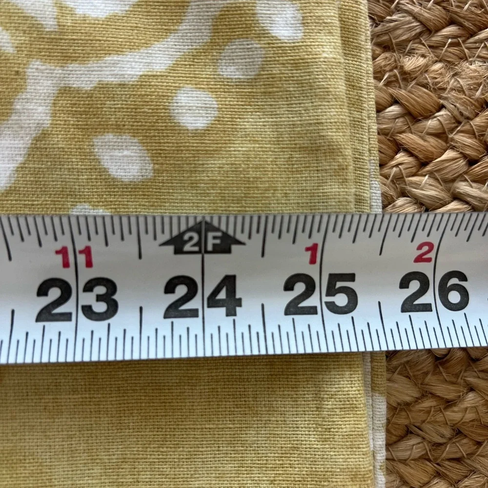 Pottery Barn pillow shame 23” wide Light gold and white w/ zipper.